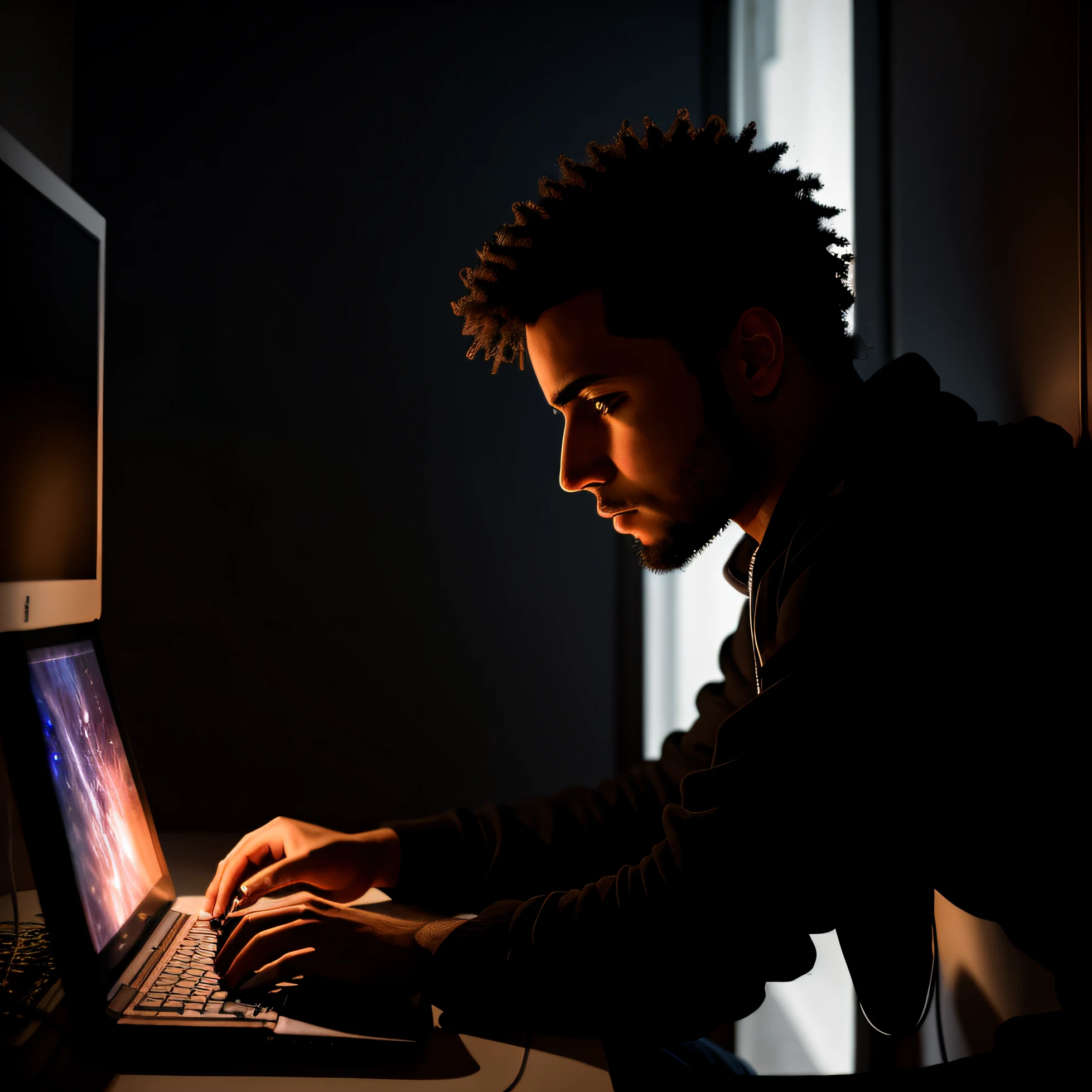 imagem de um homem negro estudando